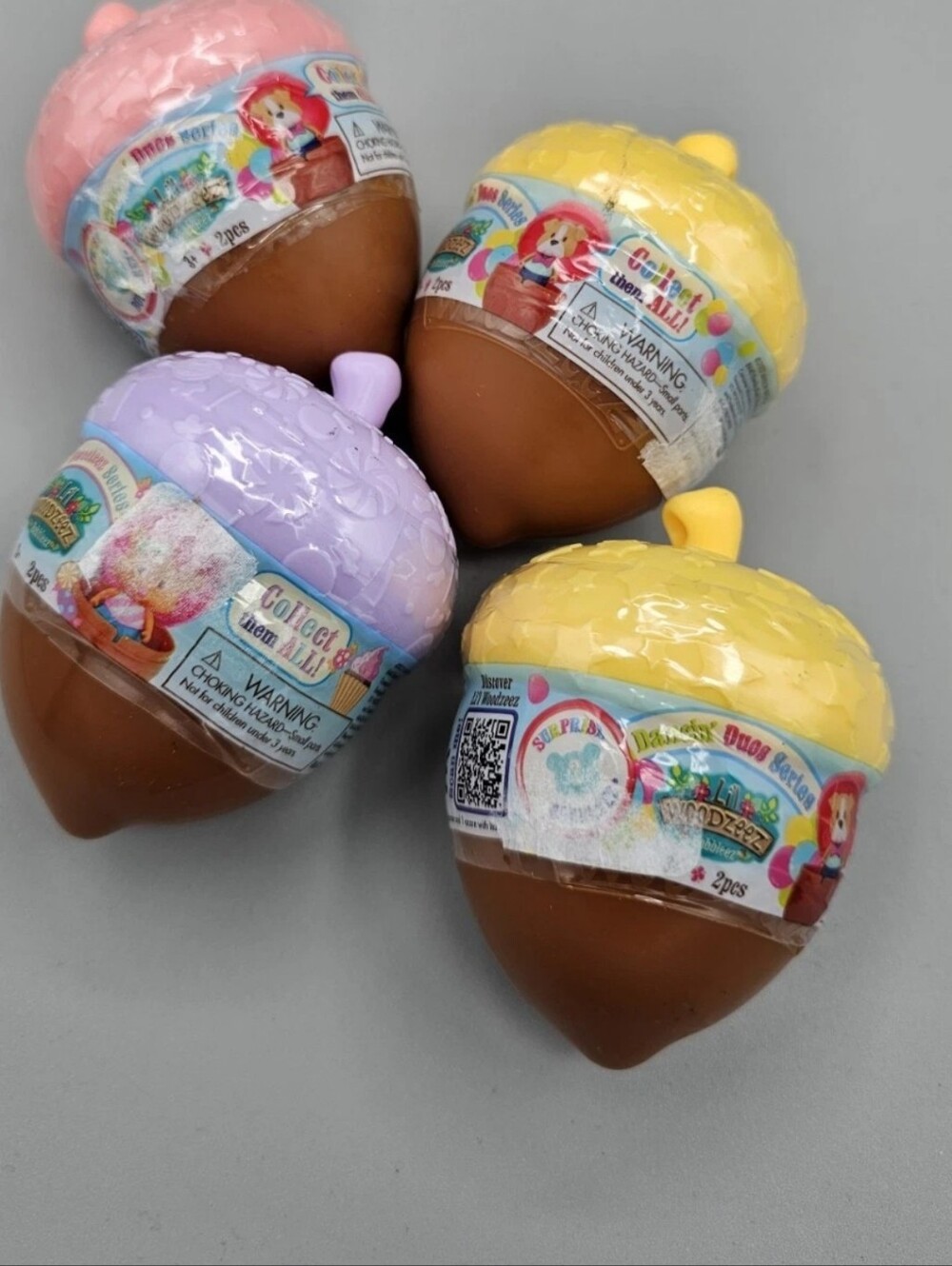 Woodzeez Bobbleez Sweeteez Dancin Duos Series Nwt Blind Acorn Mystery Lot Of 4